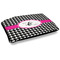Houndstooth w/Pink Accent Dog Bed w/ Couple's Names