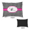 Houndstooth w/Pink Accent Outdoor Dog Beds - Medium - APPROVAL