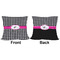 Houndstooth w/Pink Accent Outdoor Pillow - 16x16