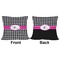 Houndstooth w/Pink Accent Outdoor Pillow - 18x18