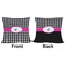 Houndstooth w/Pink Accent Outdoor Pillow - 20x20