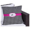 Houndstooth w/Pink Accent Outdoor Pillow - 18" (Personalized)