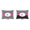 Houndstooth w/Pink Accent  Outdoor Rectangular Throw Pillow (Front and Back)