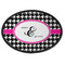 Houndstooth w/Pink Accent Oval Patch