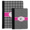 Houndstooth w/Pink Accent Padfolio Clipboard - PARENT MAIN