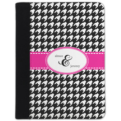 Houndstooth w/Pink Accent Padfolio Clipboard - Small (Personalized)