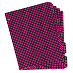 Houndstooth w/Pink Accent Binder Tab Divider - Set of 5 (Personalized)