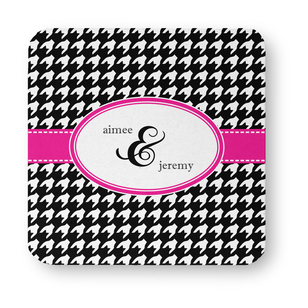 Houndstooth w/Pink Accent Paper Coasters - Approval