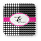 Houndstooth w/Pink Accent Paper Coasters - Approval