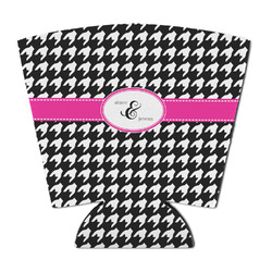 Houndstooth w/Pink Accent Party Cup Sleeve - with Bottom (Personalized)