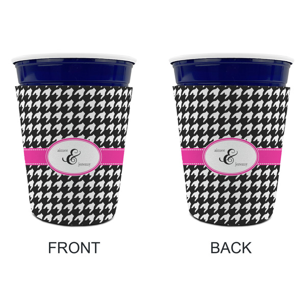 Houndstooth w/Pink Accent Party Cup Sleeves - without bottom - Approval