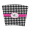 Houndstooth w/Pink Accent Party Cup Sleeves - without bottom - FRONT (flat)