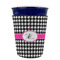 Houndstooth w/Pink Accent Party Cup Sleeves - without bottom - FRONT (on cup)