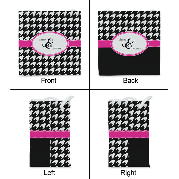 Houndstooth w/Pink Accent Party Favor Gift Bag - Matte - Approval