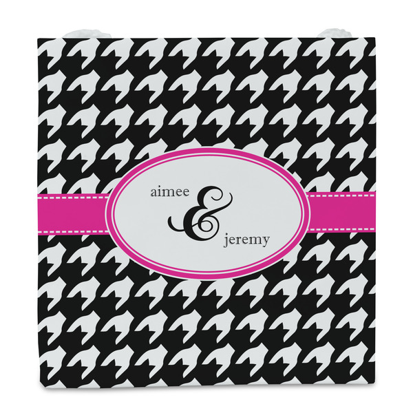 Houndstooth w/Pink Accent Party Favor Gift Bag - Matte - Front