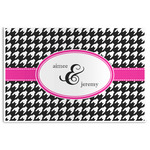 Houndstooth w/Pink Accent Disposable Paper Placemats (Personalized)