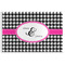 Houndstooth w/Pink Accent Disposable Paper Placemats (Personalized)