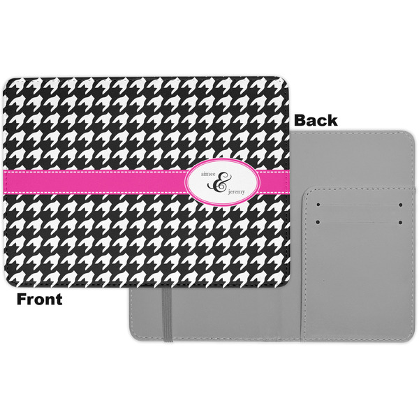 Houndstooth w/Pink Accent Passport Holder - Apvl