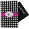 Houndstooth w/Pink Accent Passport Holder - Fabric (Personalized)