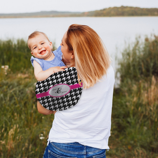 Houndstooth w/Pink Accent Peanut Shaped Burp - Lifestyle