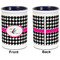 Houndstooth w/Pink Accent Pencil Holder - Blue - approval