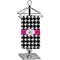 Houndstooth w/Pink Accent Personalized All Over Finger Tip Towel