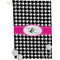 Houndstooth w/Pink Accent Personalized All Over Golf Towel