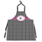 Houndstooth w/Pink Accent Apron Without Pockets w/ Couple's Names