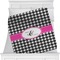 Houndstooth w/Pink Accent Personalized Blanket
