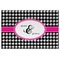 Houndstooth w/Pink Accent Personalized Child's Placemat