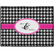 Houndstooth w/Pink Accent Personalized Door Mat - 24x18 (APPROVAL)