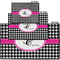 Houndstooth w/Pink Accent Personalized Door Mat - Group Parent IMF