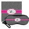 Houndstooth w/Pink Accent Eyeglass Case & Cloth (Personalized)