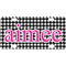 Houndstooth w/Pink Accent Mini/Bicycle License Plate (Personalized)
