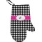 Houndstooth w/Pink Accent Personalized Oven Mitts