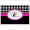 Houndstooth w/Pink Accent Personalized Placemat (Back)