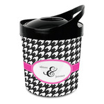 Houndstooth w/Pink Accent Plastic Ice Bucket (Personalized)
