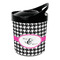 Houndstooth w/Pink Accent Personalized Plastic Ice Bucket