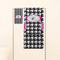 Houndstooth w/Pink Accent Personalized Towel Set