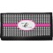 Houndstooth w/Pink Accent Canvas Checkbook Cover (Personalized)