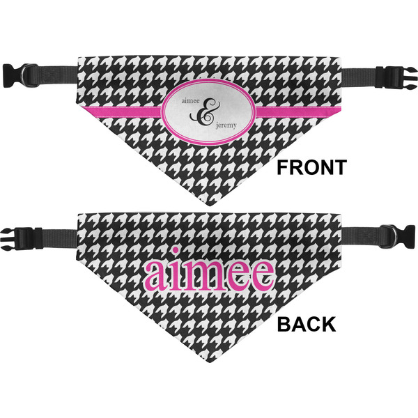 Houndstooth w/Pink Accent Pet Bandana Approval