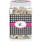 Houndstooth w/Pink Accent Pet Jar - Front Main Photo