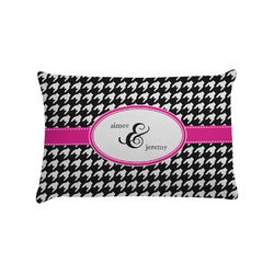 Houndstooth w/Pink Accent Pillow Case - Standard (Personalized)
