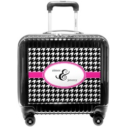 Houndstooth w/Pink Accent Pilot / Flight Suitcase (Personalized)