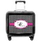 Houndstooth w/Pink Accent Pilot Bag Luggage with Wheels