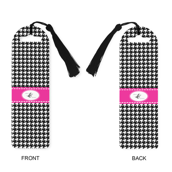 Houndstooth w/Pink Accent Plastic Bookmarks - Approval