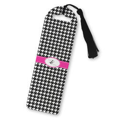 Houndstooth w/Pink Accent Plastic Bookmark (Personalized)
