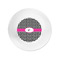 Houndstooth w/Pink Accent Plastic Party Appetizer & Dessert Plates - Approval