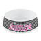 Houndstooth w/Pink Accent Plastic Pet Bowls - Small - MAIN