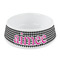 Houndstooth w/Pink Accent Plastic Dog Bowl - Small (Personalized)